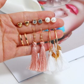 6 Pair Pack - Pink White