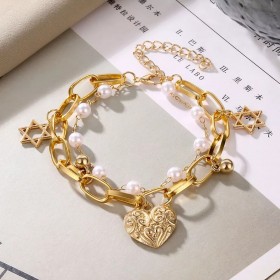 Pearl Heart Bracelet 