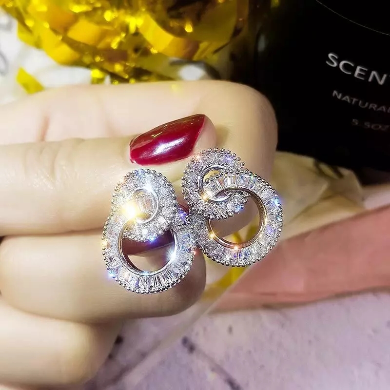Crystal duo studs